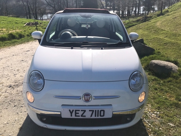 Fiat 500 1.2 Lounge 2dr [Start Stop] Convertible in Down