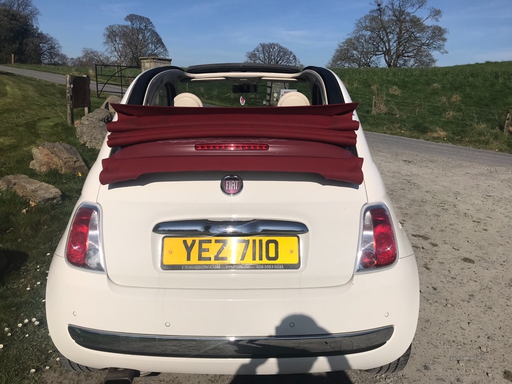 Fiat 500 1.2 Lounge 2dr [Start Stop] Convertible in Down