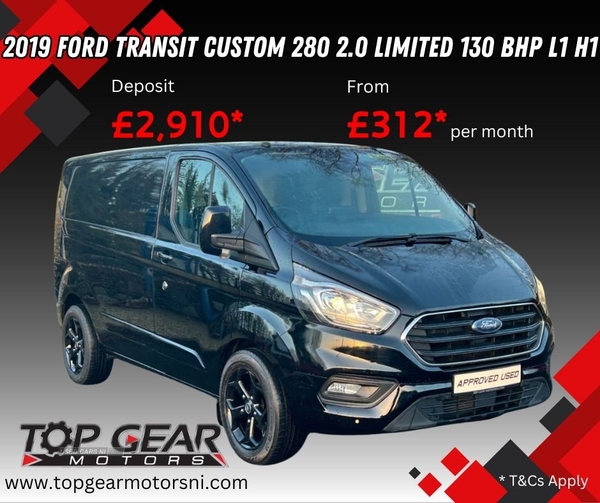 Ford Transit Custom 280 2.0 130BHP LIMITED L1 H1 AIR CON, HEATED SEATS,PARK SENSORS in Tyrone