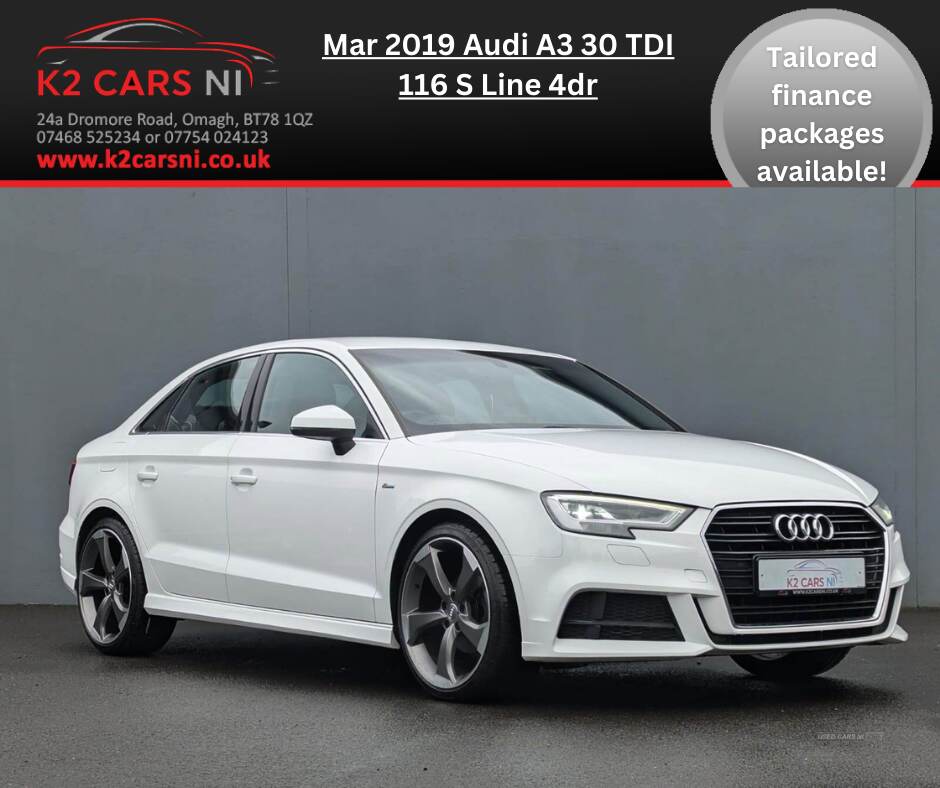 Audi A3 DIESEL SALOON in Tyrone