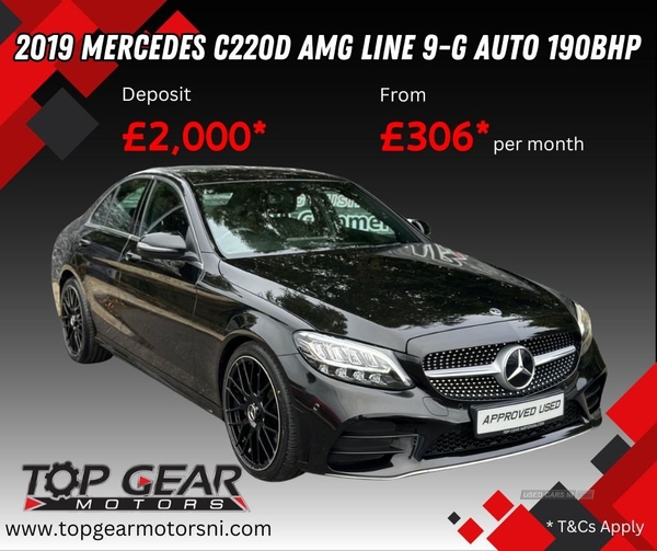 Mercedes-Benz C-Class C220 D AMG LINE 9-G AUTO 2.0 190 BHP 15 MONTHS WARRANTY INCLUDED in Tyrone
