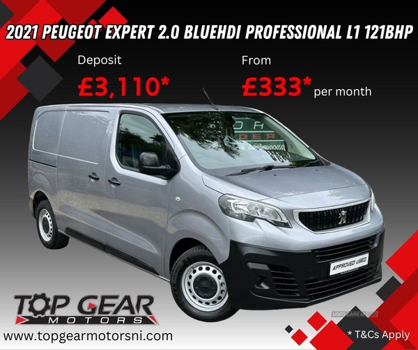 Peugeot Expert 2.0 BLUEHDI PROFESSIONAL L1 6d 121 BHP CRUISE CTRL, PLYLINED, BULKHEAD in Tyrone