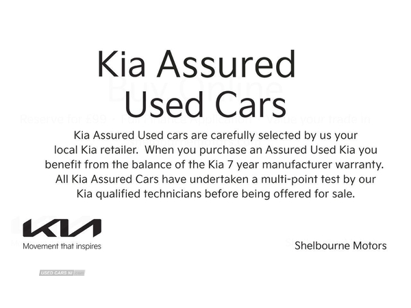 Kia Niro 1.6 GDi 3 SUV 5dr Petrol Hybrid DCT Euro 6 (s/s) (139 bhp) in Down