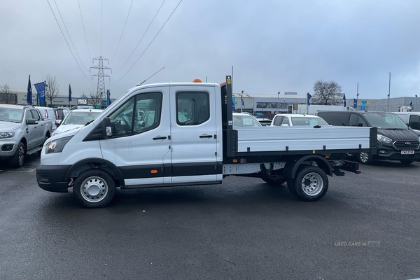 Ford Transit 350 Leader L3 LWB Double Cab Tipper RWD 2.0 EcoBlue 130ps, DRW, AIR CON, TOW BAR, BEACON, DROP PLATE in Antrim