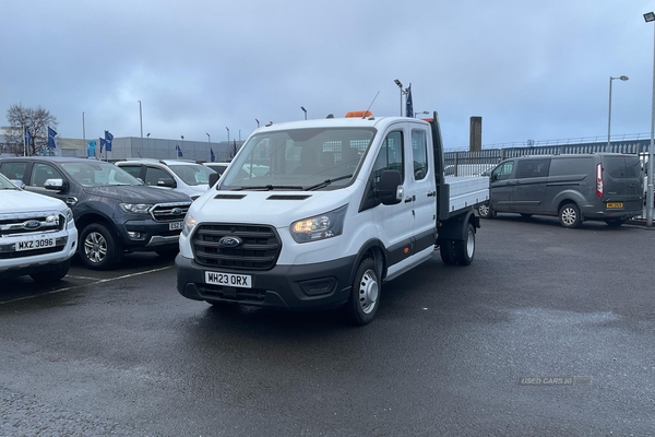 Ford Transit 350 Leader L3 LWB Double Cab Tipper RWD 2.0 EcoBlue 130ps, DRW, AIR CON, TOW BAR, BEACON, DROP PLATE in Antrim