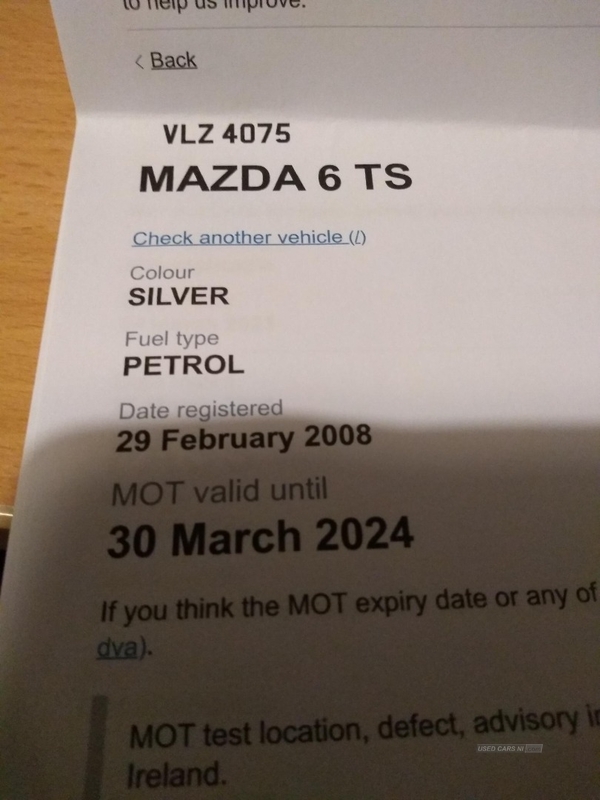Mazda 6 1.8 TS 5dr in Antrim