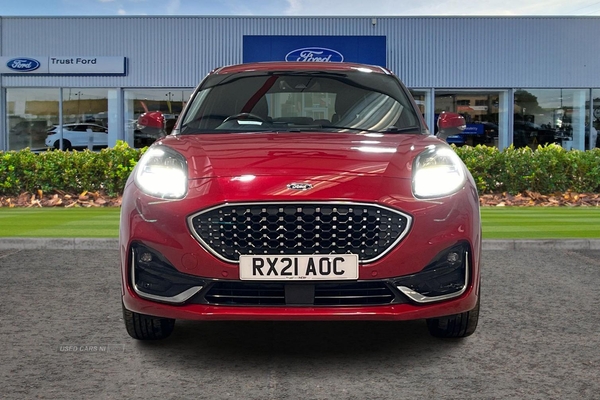 Ford Puma 1.0 EcoBoost Hybrid mHEV 155 ST-Line Vignale 5dr- Front Heated Leather Massage Seats & Wheel, Apple Car Play, Cruise Control, Lane Assist in Antrim