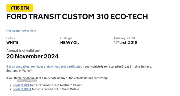 Ford Transit Custom 2.2 TDCi 100ps Low Roof Van in Derry / Londonderry