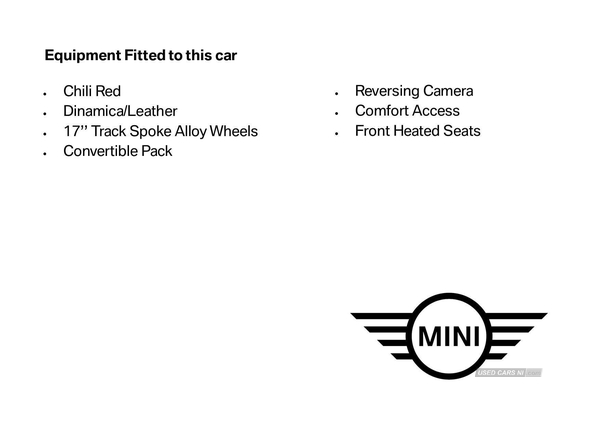 MINI Convertible 2.0 Cooper S Sport II 2dr Auto in Antrim