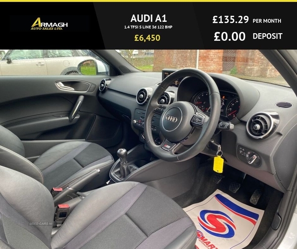 Audi A1 1.4 TFSI S LINE 3d 122 BHP in Armagh
