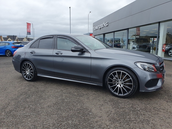 Mercedes-Benz C-Class C 220 D AMG LINE ONLY 50K MILES 19IN UPGRADE ALLOYS FULL LEATED LEATHER REVERSE CAMERA PRIVACY GLASS in Antrim