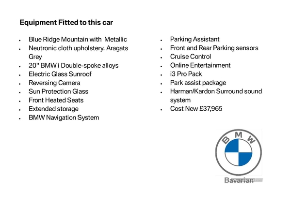 BMW i3 125kW 42kWh 5dr Auto [Loft Interior World] in Antrim