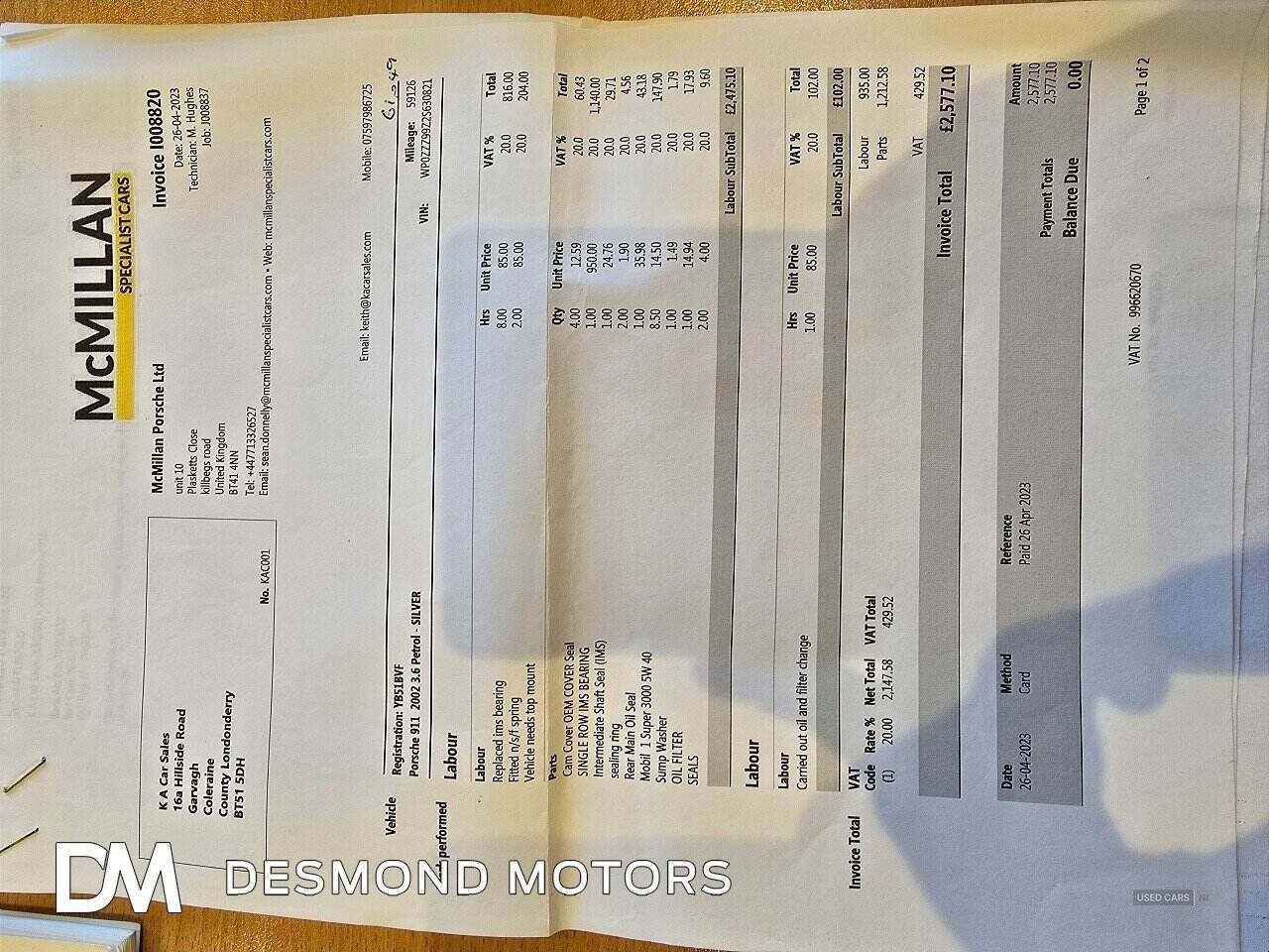 Feb 2002 Porsche 911 2dr Tiptronic S