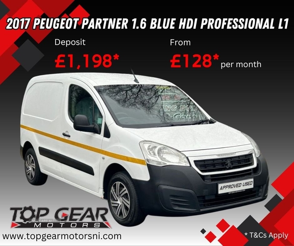 Peugeot Partner 1.6 BLUE HDI PROFESSIONAL L1 5d 100 BHP BLUETOOTH, CRUISE CTRL,TINTED GLASS in Tyrone