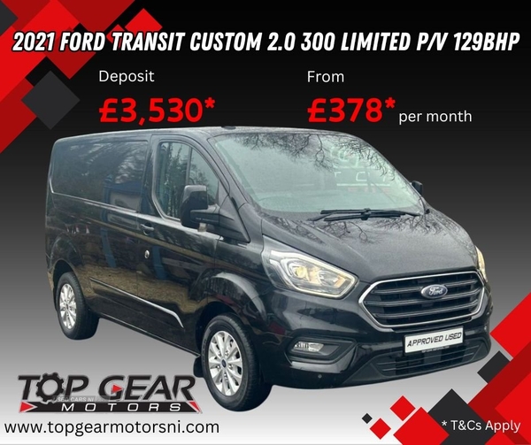 Ford Transit Custom 2.0 300 LIMITED P/V ECOBLUE 5d 129 BHP BULKHEAD, FRONT FOGS, PARKING AID in Tyrone