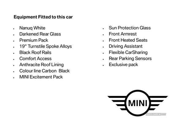 MINI Countryman 1.5 Cooper Exclusive 5dr Auto [Comfort Pack] in Antrim