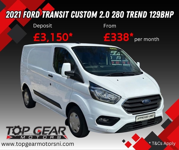 Ford Transit Custom 2.0 280 TREND P/V ECOBLUE 5d 129 BHP ECO MODE, ELECTRIC WINDOWS in Tyrone