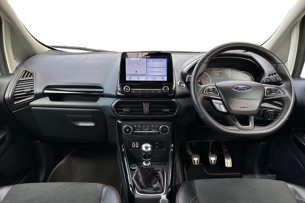 Ford EcoSport 1.0 EcoBoost 125 ST-Line 5dr - REVERSING CAMERA with SENSORS, CRUISE CONTROL, RAIN SENSING WIPERS, BLUETOOTH with VOICE COMMANDS, APPLE CARPLAY in Antrim