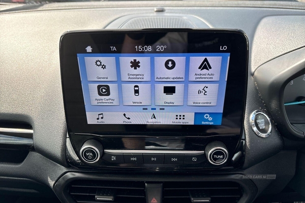 Ford EcoSport 1.0 EcoBoost 125 ST-Line 5dr - REVERSING CAMERA with SENSORS, CRUISE CONTROL, RAIN SENSING WIPERS, BLUETOOTH with VOICE COMMANDS, APPLE CARPLAY in Antrim