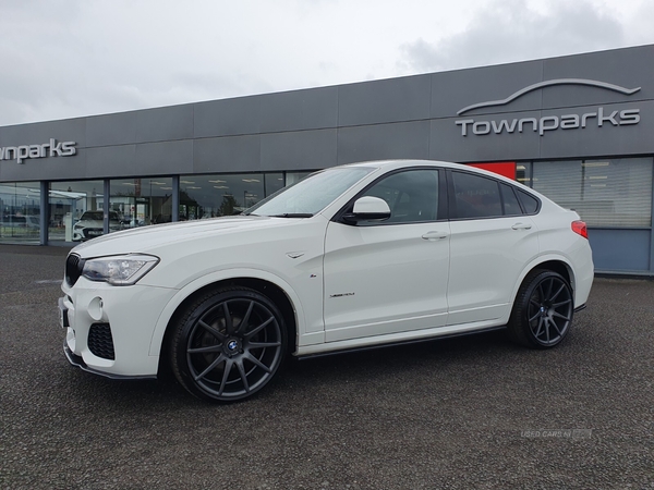 BMW X4 XDRIVE30D M SPORT 21"UPGRADE ALLOY WHEE;S HARMAN KARDON SOUND SYSTEM FULL LEATED KEATHER ELECTRIC MEMORY SEATS in Antrim