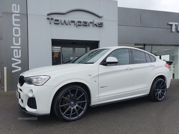 BMW X4 XDRIVE30D M SPORT 21"UPGRADE ALLOY WHEE;S HARMAN KARDON SOUND SYSTEM FULL LEATED KEATHER ELECTRIC MEMORY SEATS in Antrim