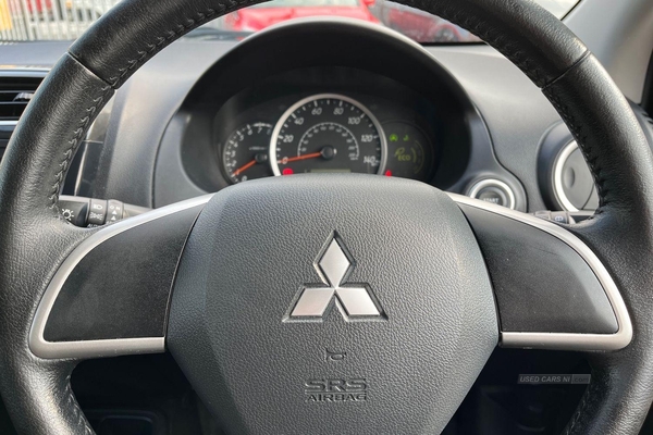 Mitsubishi Mirage 1.2 3 5dr **£0 Road Tax** FRONT and REAR PARKING SENSORS, PUSH BUTTON START, KEYLESS ENTRY, REAR PRIVACY GLASS, AUTO STOP/START FUNCTION and more in Antrim
