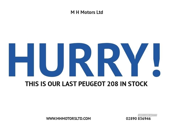 Peugeot 208 1.4 HDI STYLE 5d 70 BHP LONG MOT / ZERO ROAD TAX in Antrim