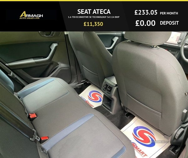 Seat Ateca 1.6 TDI ECOMOTIVE SE TECHNOLOGY 5d 114 BHP in Armagh