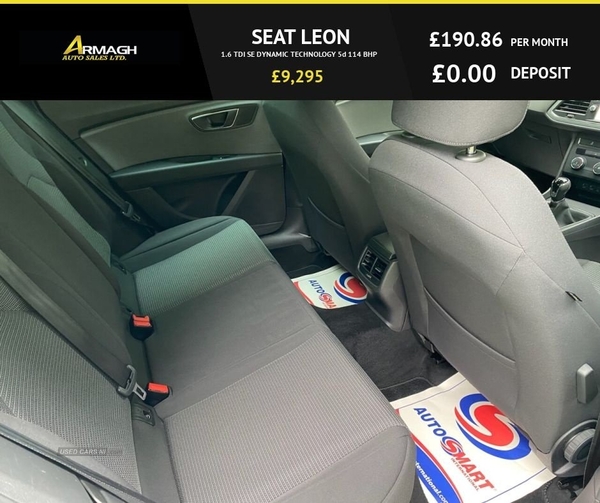 Seat Leon 1.6 TDI SE DYNAMIC TECHNOLOGY 5d 114 BHP in Armagh