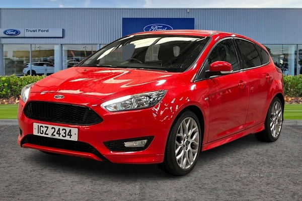 Ford Focus 1.0 EcoBoost 140 ST-Line 5dr- Voice Control, Bluetooth, Sat Nav, Start Stop, Touch Screen, Red Stitching in Antrim