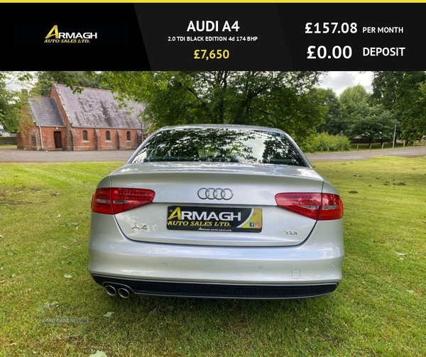 Audi A4 2.0 TDI BLACK EDITION 4d 174 BHP in Armagh