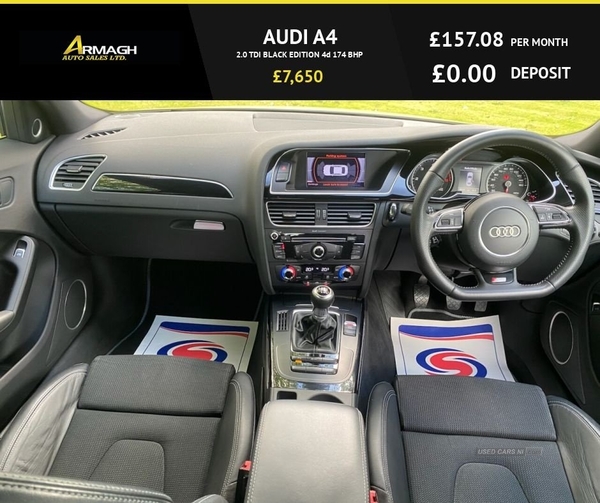 Audi A4 2.0 TDI BLACK EDITION 4d 174 BHP in Armagh