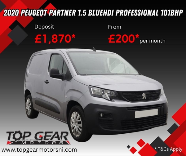 Peugeot Partner 1.5 BLUEHDI PROFESSIONAL L1 5d 101 BHP AIR CON, AUTO LIGHTS, 1 OWNER in Tyrone