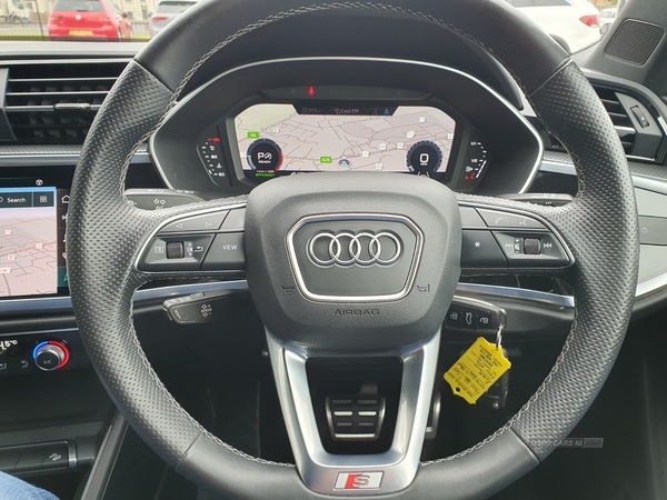 Audi Q3 TDI S LINE FULL AUDI SERVICE HISTORY VIRTUAL COCKPIT SAT NAV POWER TAILGATE PARKING SENSORS in Antrim