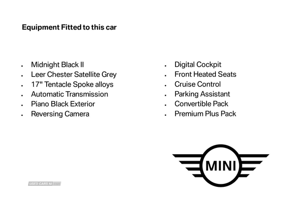 MINI Convertible 2.0 Cooper S Exclusive II 2dr Auto in Antrim
