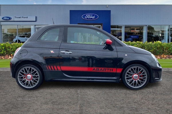 Abarth 500 1.4 16V T-Jet 3dr**Blue & Me with USB & AUX In, Electric Mirrors, Rear Spoiler, Side Skirts, Twin Chrome Exhaust, ISOFIX, Leather Steering Wheel** in Antrim