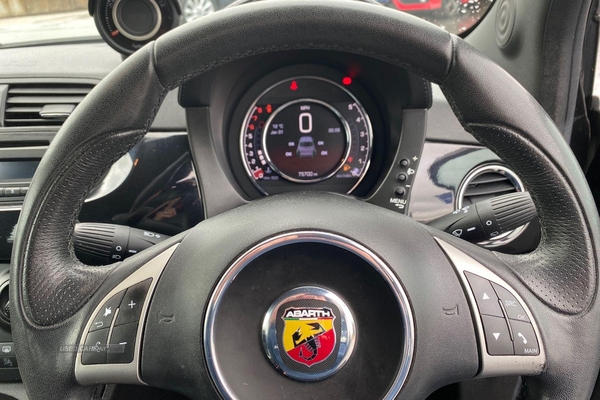 Abarth 500 1.4 16V T-Jet 3dr**Blue & Me with USB & AUX In, Electric Mirrors, Rear Spoiler, Side Skirts, Twin Chrome Exhaust, ISOFIX, Leather Steering Wheel** in Antrim