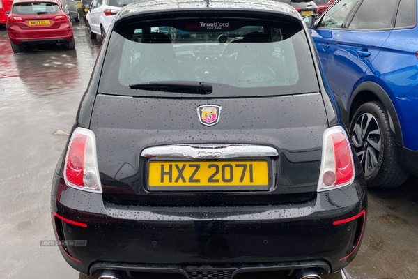 Abarth 500 1.4 16V T-Jet 3dr**Blue & Me with USB & AUX In, Electric Mirrors, Rear Spoiler, Side Skirts, Twin Chrome Exhaust, ISOFIX, Leather Steering Wheel** in Antrim