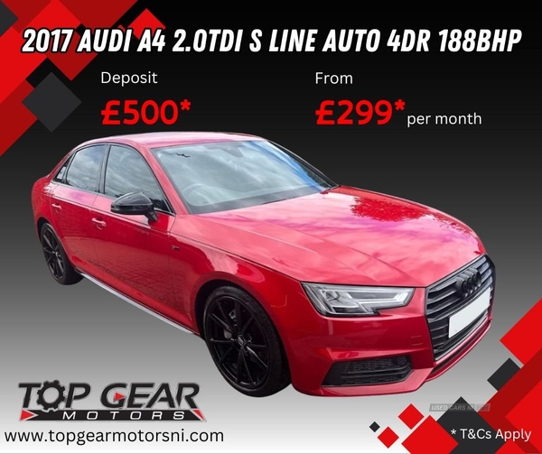 Audi A4 2.0 TDI S LINE 4d AUTO 188 BHP PARKING AID, CRUISE CONTROL, DAB in Tyrone
