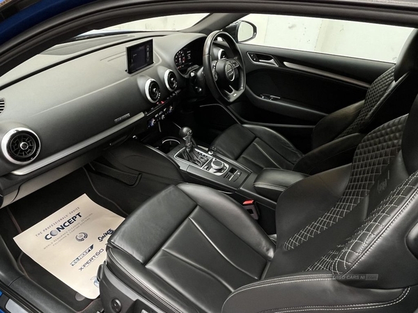 Audi A3 2.0 S3 TFSI QUATTRO BLACK EDITION 3d 306 BHP B&O SOUND in Antrim