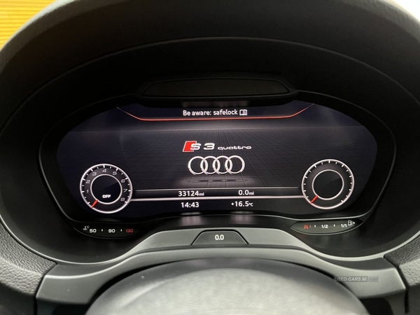 Audi A3 2.0 S3 TFSI QUATTRO BLACK EDITION 3d 306 BHP B&O SOUND in Antrim