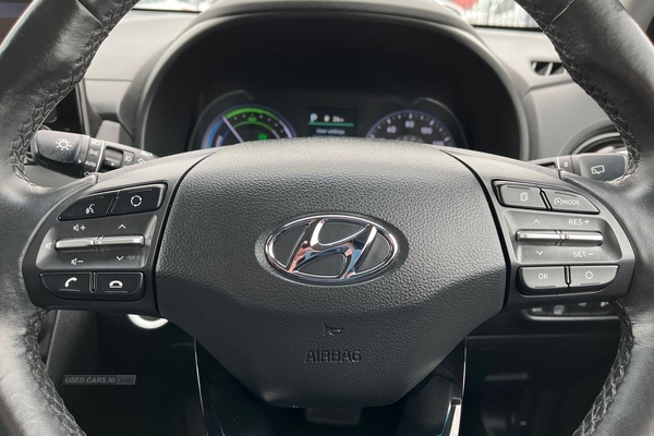 Hyundai Kona 1.6 GDi Hybrid Premium SE 5dr [Auto] - HEATED/COOLED SEATS, HEATED STEERING WHEEL, BLIND SPOT MONITOR, REAR CAMERA with PARKING SENSORS, KEYLESS GO in Antrim