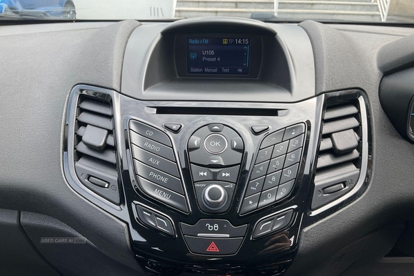 Ford Fiesta 1.25 82 Zetec 3dr**BLUETOOTH - USB/AUX PORTS - LED RUNNING LIGHTS - ISOFIX - HEATED WINDSREEN - LOW INSURANCE - LOW MAINTENANCE** in Antrim
