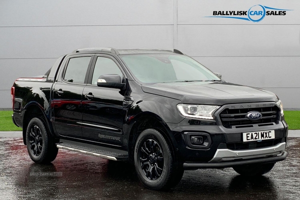 Ford Ranger WILDTRAK 2.0 AUTO IN BLACK WITH 40K + ROLLER TOP & TOW BAR in Armagh