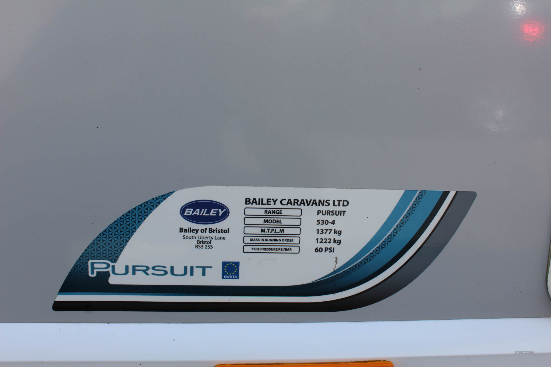 Jan 2015 Bailey Pursuit 530 Motor movers ,Awning and all covers included