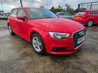 Audi A3 1.0 TFSI SE Sportback 5dr Petrol Manual Euro 6 (s/s) (116 ps) No Deposit Necessary in Down