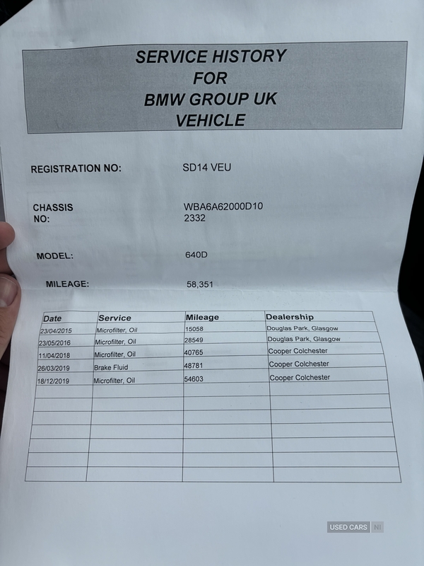 BMW 6 Series GRAN DIESEL COUPE in Derry / Londonderry