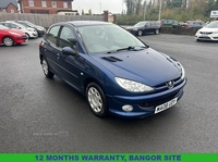 Peugeot 206 1.4 Look Hatchback 5dr Petrol Manual (152 g/km, 75 bhp) 12 MONTH' S WARRANTY in Down