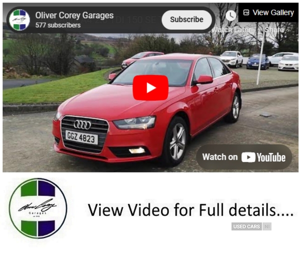 Audi A4 DIESEL SALOON in Tyrone