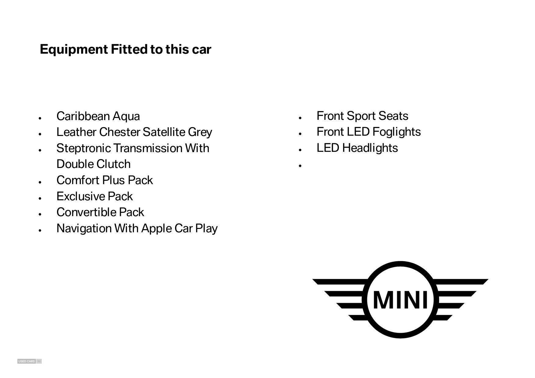 Mar 2021 MINI Convertible 1.5 Cooper Exclusive II 2dr Auto